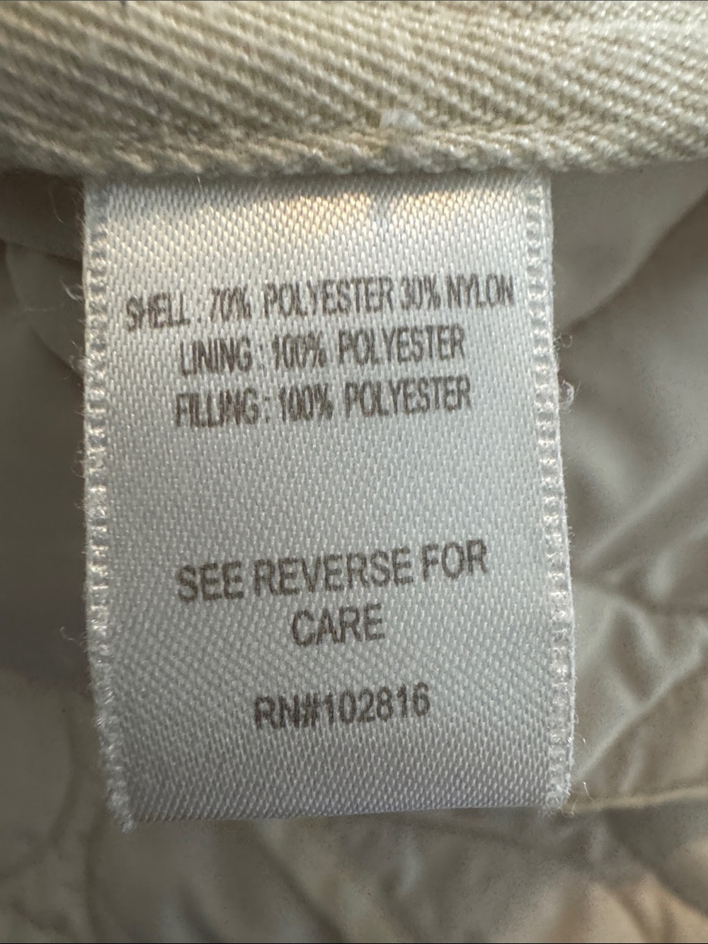 Garnet Hill Quilted Jacket in Cream - Picture 9 of 9